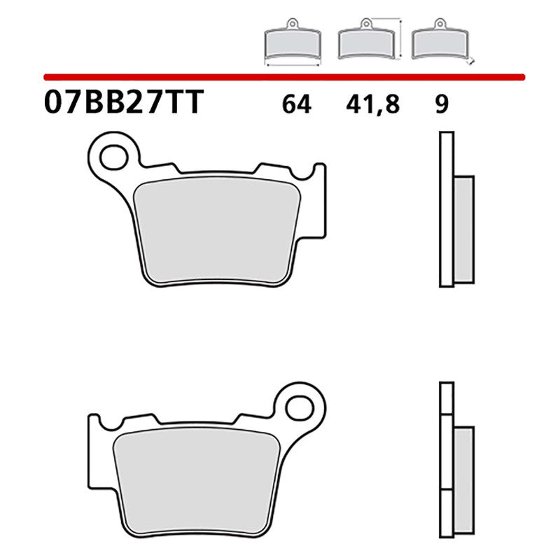 BREMBO KIT PASTIGLIE FRENO POST. MONTA SU HUSQVARNA FS 450 15-21-COD.07BB27TT