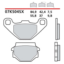 BREMBO KIT PASTIGLIE FRENO POST. MONTA SU KAWASAKI KLE 500 91-07-COD.07KS04SX