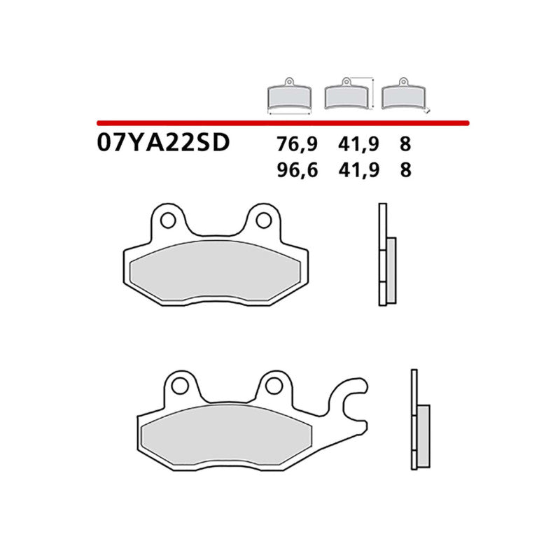 BREMBO KIT PASTIGLIE FRENO POST. MONTA SU KAWASAKI W 800 21-22-COD.07YA22SD