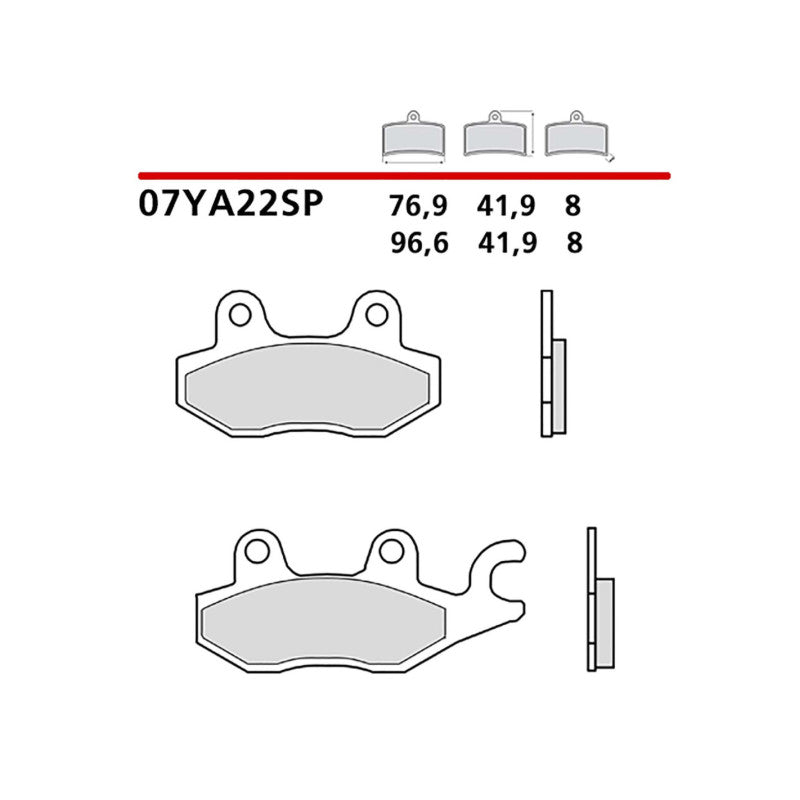 BREMBO KIT PASTIGLIE FRENO POST. MONTA SU KAWASAKI W 800 21-22-COD.07YA22SP