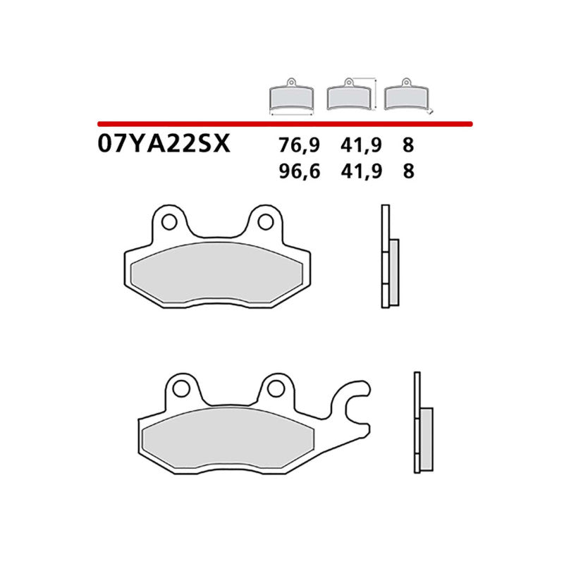 BREMBO KIT PASTIGLIE FRENO POST. MONTA SU KAWASAKI W 800 21-22-COD.07YA22SX