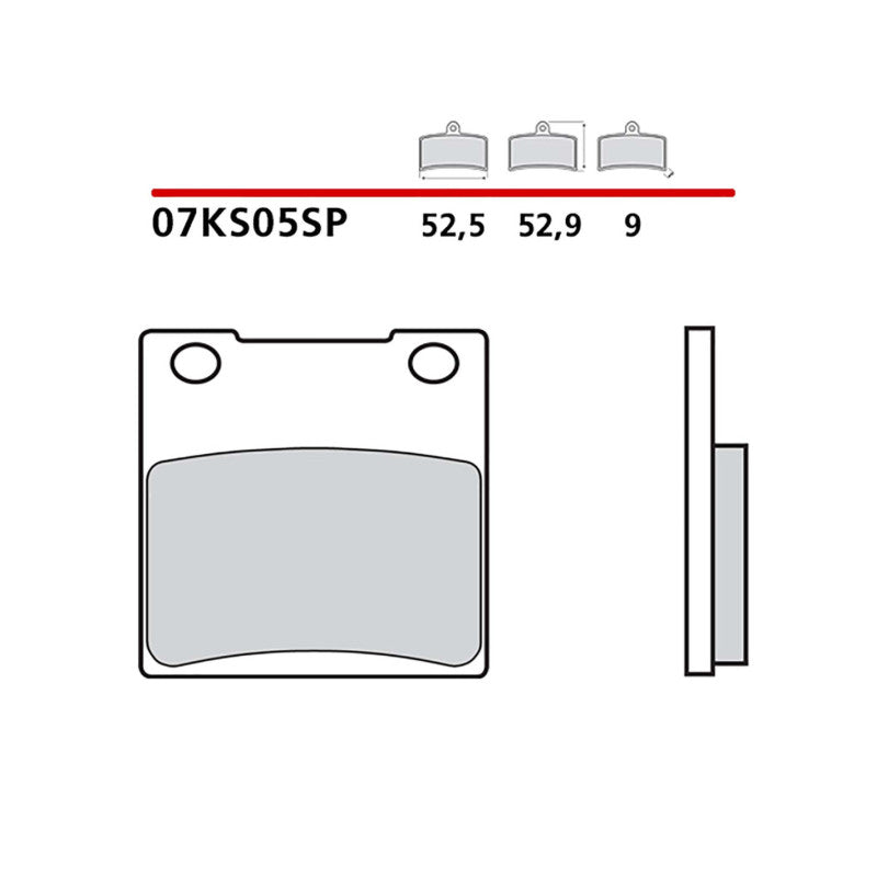BREMBO KIT PASTIGLIE FRENO POST. MONTA SU KAWASAKI ZX-12R 1200 04-06-COD.07KS05SP