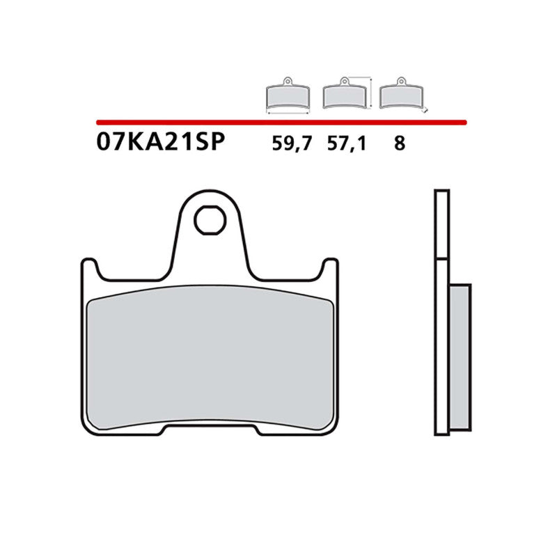 BREMBO KIT PASTIGLIE FRENO POST. MONTA SU KAWASAKI ZZR 1400 2008-COD.07KA21SP