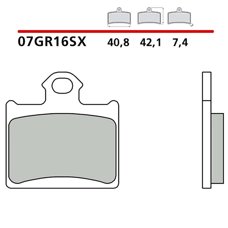 BREMBO KIT PASTIGLIE FRENO POST. MONTA SU KTM FREERIDE E SM 15-15-COD.07GR16SX