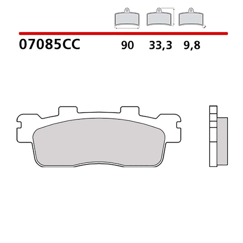BREMBO KIT PASTIGLIE FRENO POST. MONTA SU KYMCO DOWNTOWN I ABS 300 10-14-COD.07085