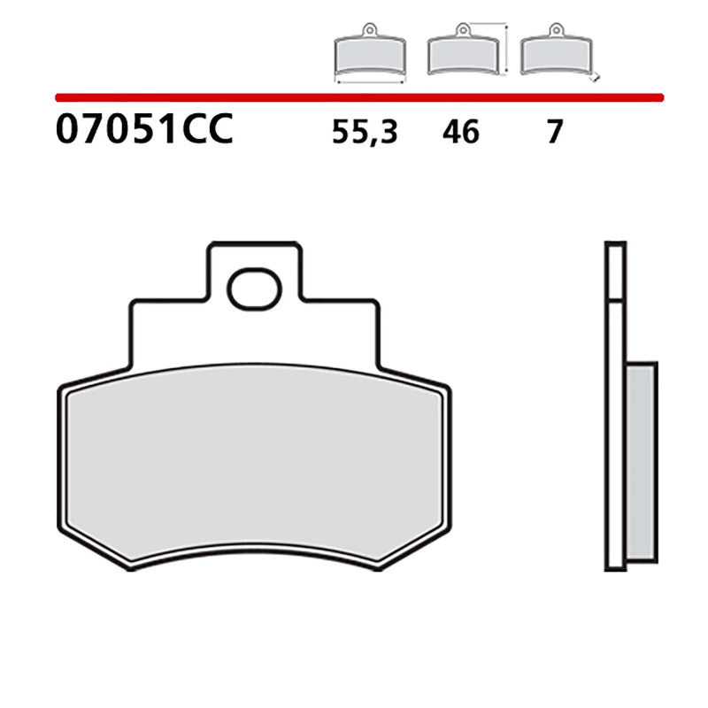 BREMBO KIT PASTIGLIE FRENO POST. MONTA SU KYMCO GRAND DINK 250 01-06-COD.07051