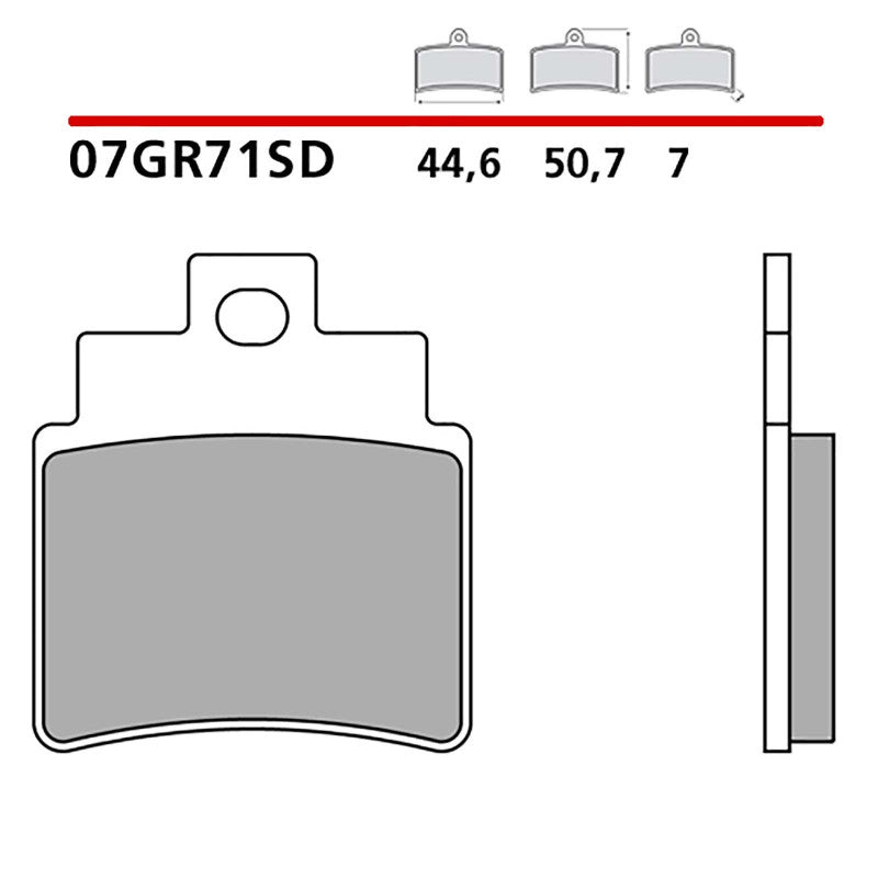 BREMBO KIT PASTIGLIE FRENO POST. MONTA SU KYMCO KXR MONGOOSE 250 04-07-COD.07GR71SD