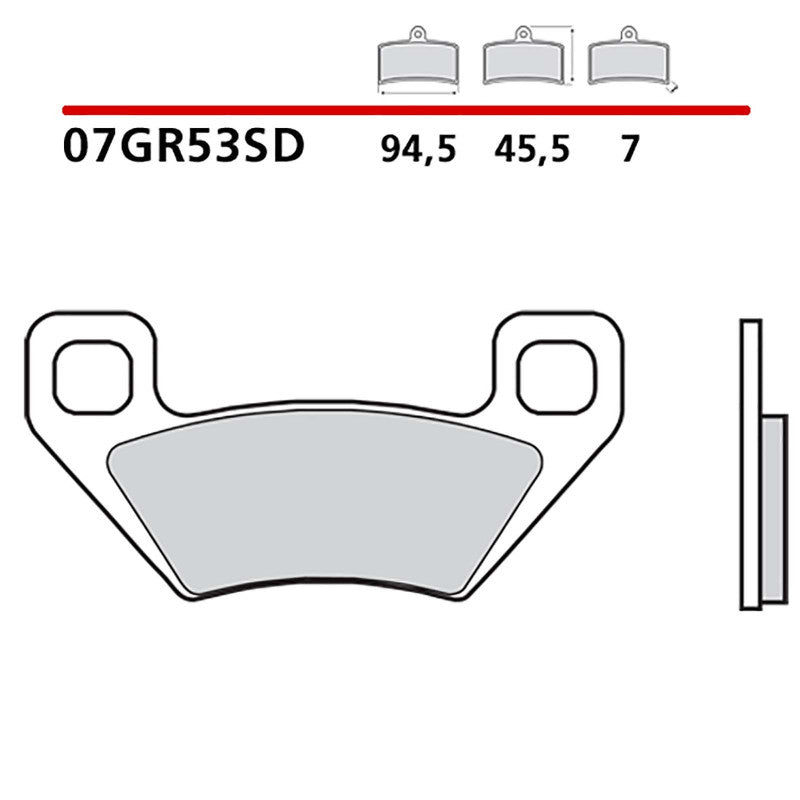 BREMBO KIT PASTIGLIE FRENO POST. MONTA SU KYMCO MAXXER 450 10-15-COD.07GR53SD