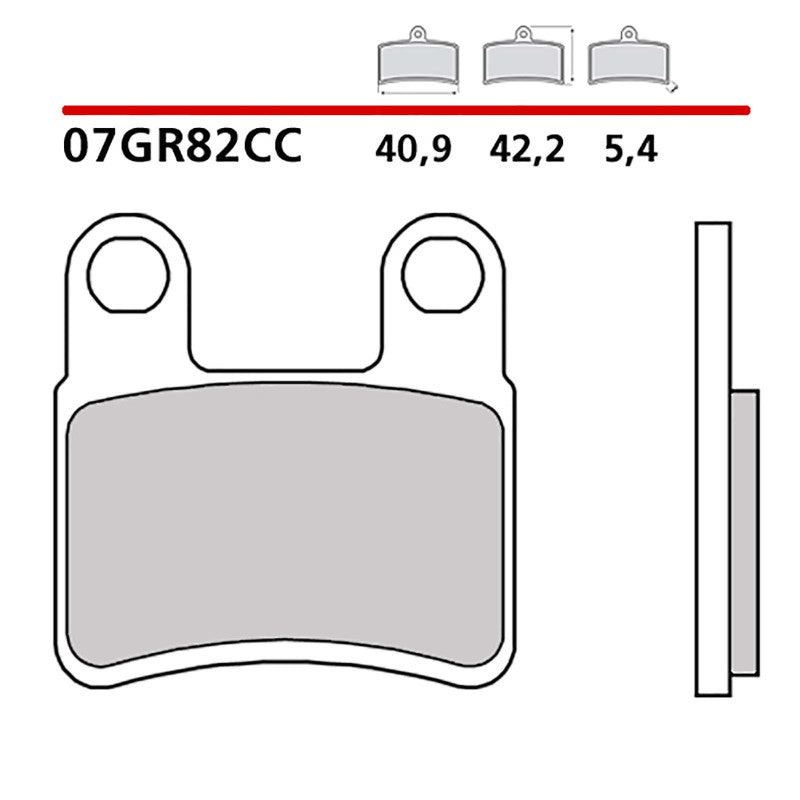 BREMBO KIT PASTIGLIE FRENO POST. MONTA SU KYMCO MAXXER 450 11-15-COD.07GR82CC