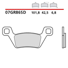 BREMBO KIT PASTIGLIE FRENO POST. MONTA SU KYMCO MXU I 550 12-15-COD.07GR86SD
