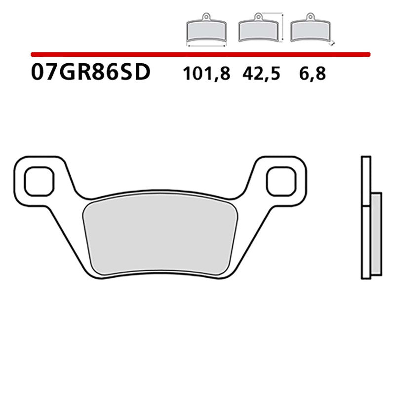 BREMBO KIT PASTIGLIE FRENO POST. MONTA SU KYMCO MXU I 550 13-15-COD.07GR86SD
