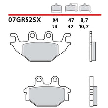BREMBO KIT PASTIGLIE FRENO POST. MONTA SU KYMCO MXU R 250 12-13-COD.07GR52SX