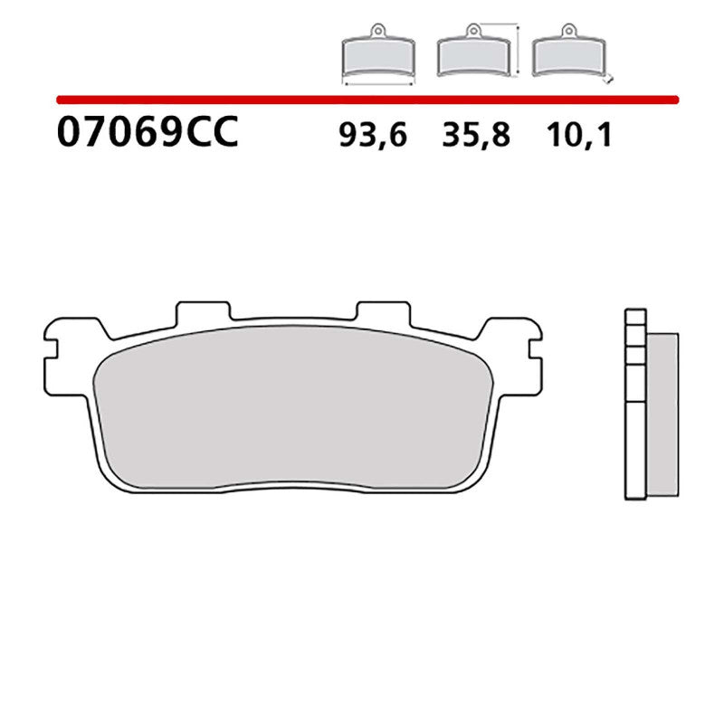 BREMBO KIT PASTIGLIE FRENO POST. MONTA SU KYMCO XCITING I 250 06-08