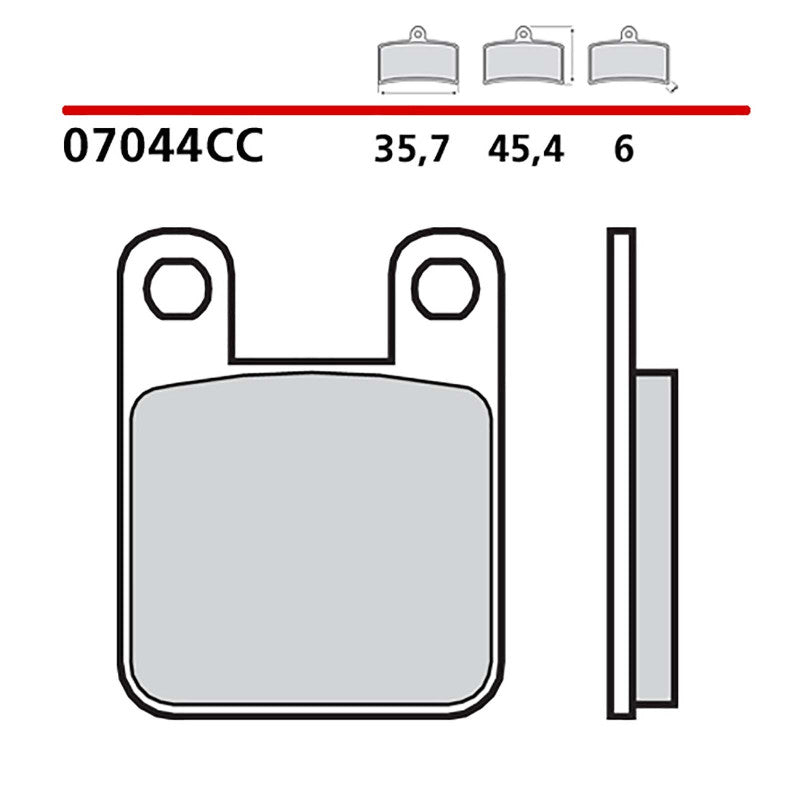 BREMBO KIT PASTIGLIE FRENO POST. MONTA SU PEUGEOT JET C-TECH DARKSIDE 50 10-13-COD.07044