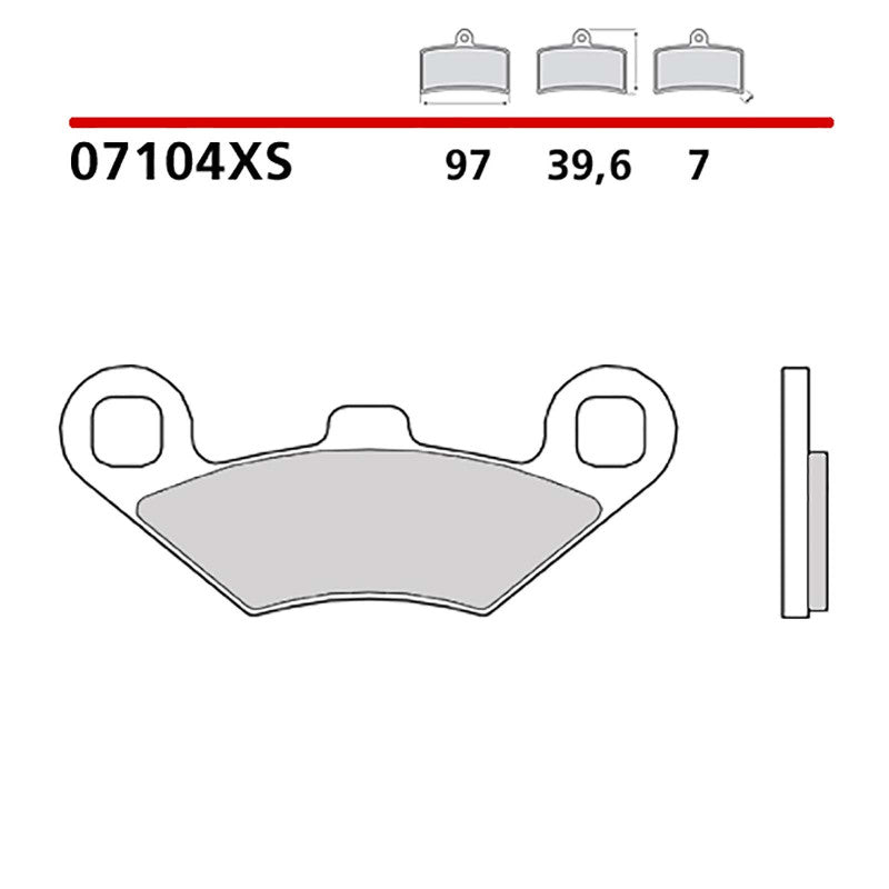 BREMBO KIT PASTIGLIE FRENO POST. MONTA SU PEUGEOT METROPOLIS ACTIVE 400 17-18-COD.07104XS