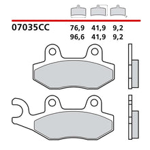 BREMBO KIT PASTIGLIE FRENO POST. MONTA SU PEUGEOT METROPOLIS RS ABS 400 17-20-COD.07035