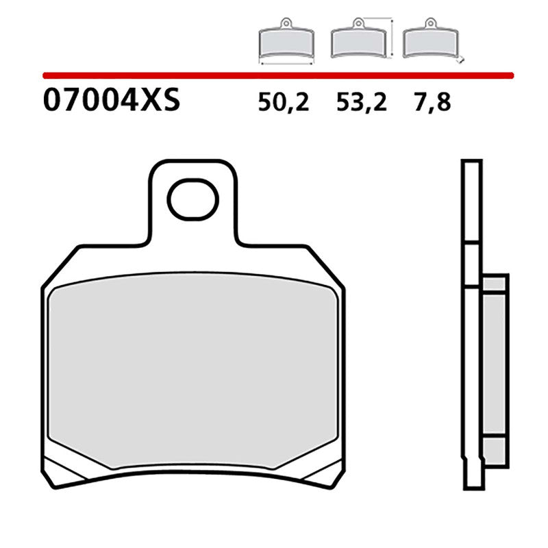 BREMBO KIT PASTIGLIE FRENO POST. MONTA SU PEUGEOT SPEEDFIGHT TEAM 125 14-15-COD.07004XS