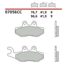 BREMBO KIT PASTIGLIE FRENO POST. MONTA SU PIAGGIO X EVO 400 07-11-COD.07056