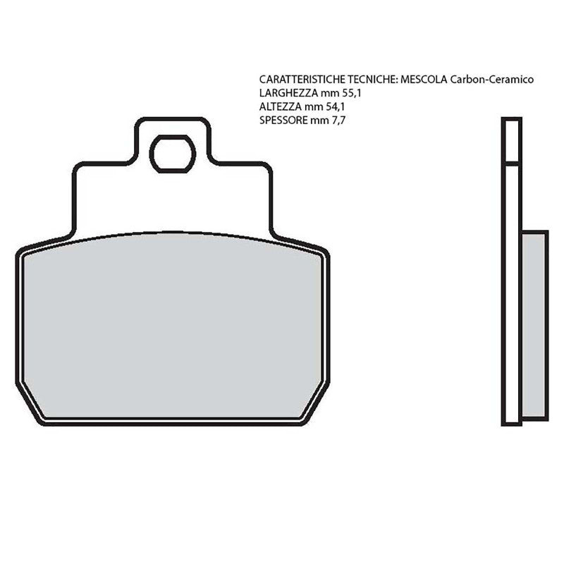 BREMBO KIT PASTIGLIE FRENO POST. MONTA SU PIAGGIO X8 200 05-07-COD.07061