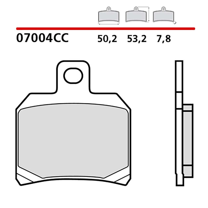 BREMBO KIT PASTIGLIE FRENO POST. MONTA SU PIAGGIO X9 EVOLUTION 500 06-07-COD.07004
