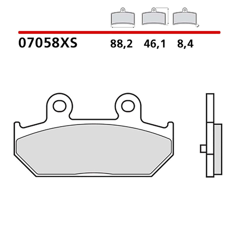 BREMBO KIT PASTIGLIE FRENO POST. MONTA SU SUZUKI AN BURGMAN EXECUTIVE 400/ABS 09-16-COD.07058XS