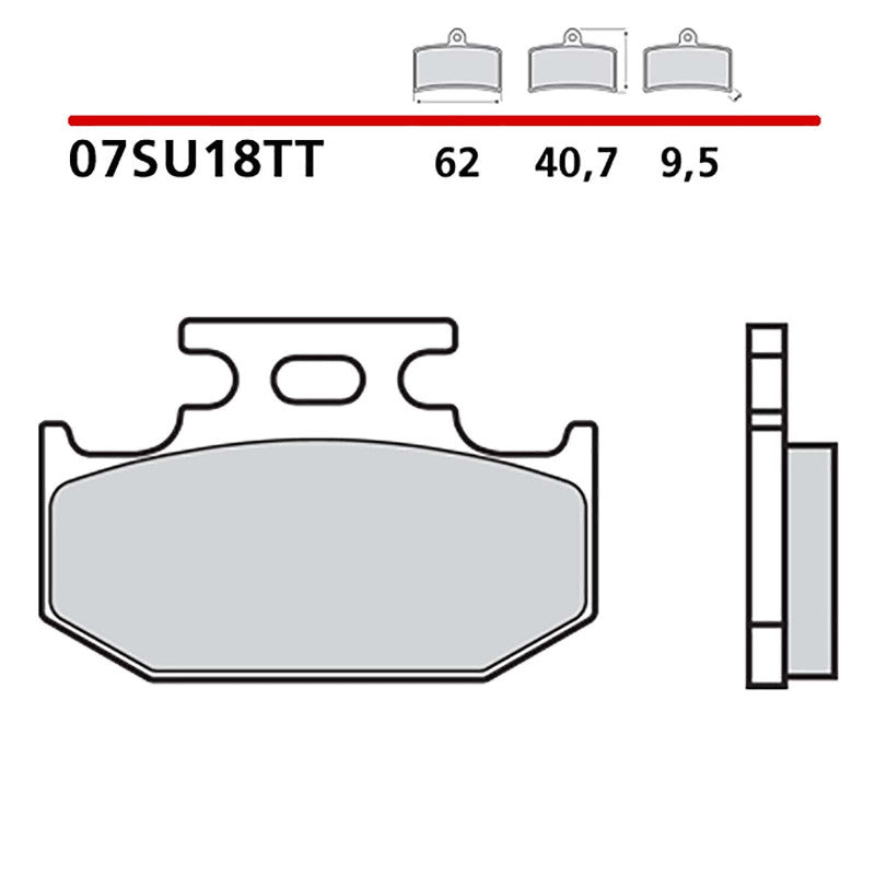 BREMBO KIT PASTIGLIE FRENO POST. MONTA SU SUZUKI DR R 250 95-00-COD.07SU18TT