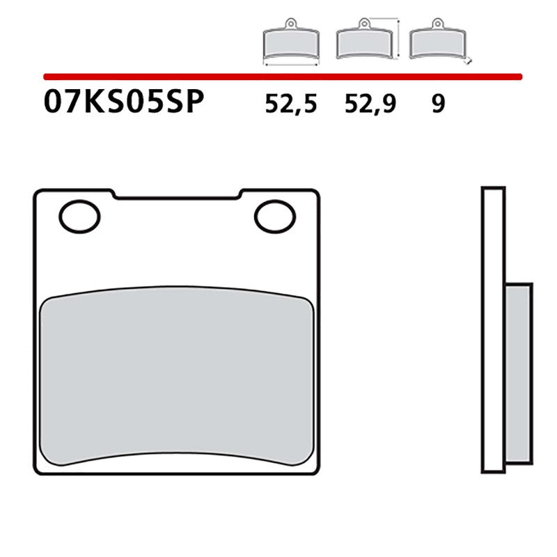 BREMBO KIT PASTIGLIE FRENO POST. MONTA SU SUZUKI GSF N BANDIT 1200 96-05-COD.07KS05SP