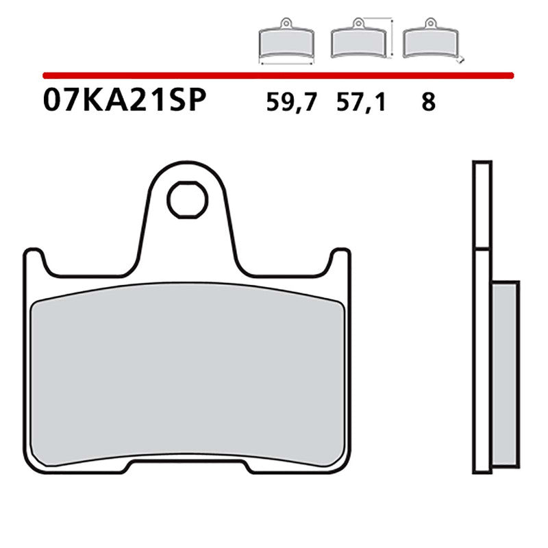 BREMBO KIT PASTIGLIE FRENO POST. MONTA SU SUZUKI GSF N BANDIT 650 05-06-COD.07KA21SP