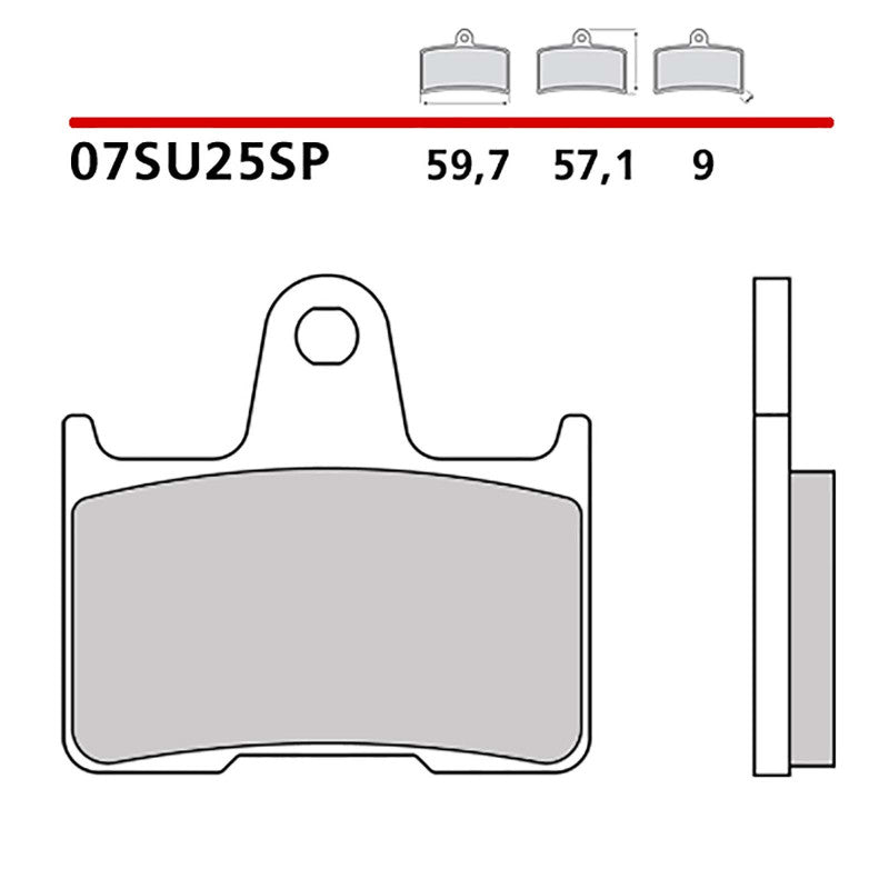 BREMBO KIT PASTIGLIE FRENO POST. MONTA SU SUZUKI GSX 1400 01-06-COD.07SU25SP