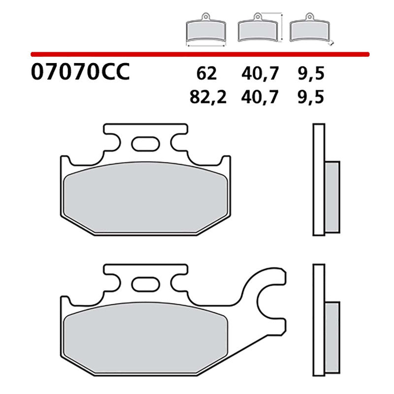 BREMBO KIT PASTIGLIE FRENO POST. MONTA SU SUZUKI UH BURGMAN 125 14-16-COD.07070
