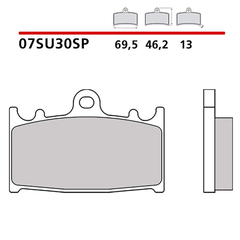 BREMBO KIT PASTIGLIE FRENO POST. MONTA SU SUZUKI VL INTRUDER LEGENDRY CLASSIC 1500 02-03-COD.07SU30SP