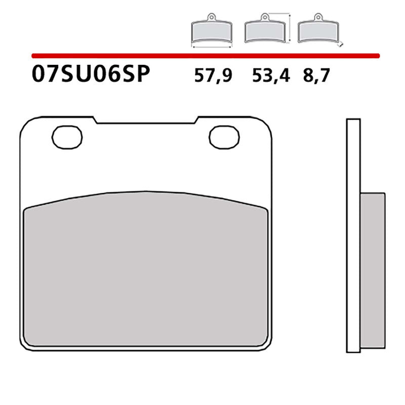 BREMBO KIT PASTIGLIE FRENO POST. MONTA SU SUZUKI VL INTRUDER LEGENDRY CLASSIC 1500 98-01-COD.07SU06SP