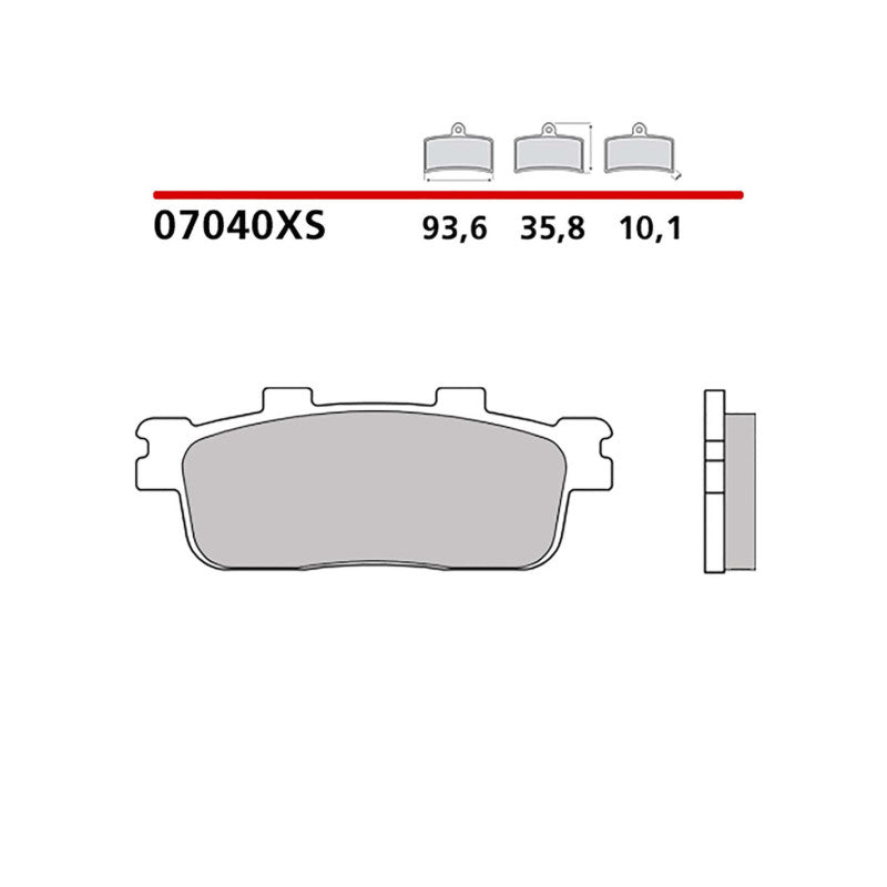 BREMBO KIT PASTIGLIE FRENO POST. MONTA SU SYM HD2 CBS 125 16-17-COD.07040XS