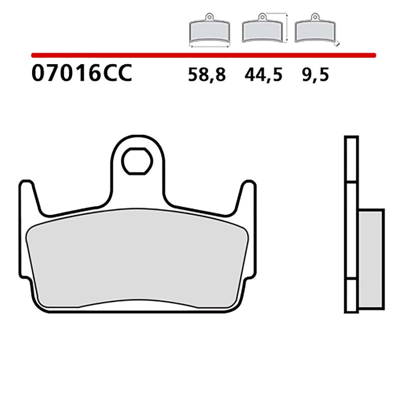 BREMBO KIT PASTIGLIE FRENO POST. MONTA SU SYM JET SPORT X SR (2T) 50 07-13-COD.07016