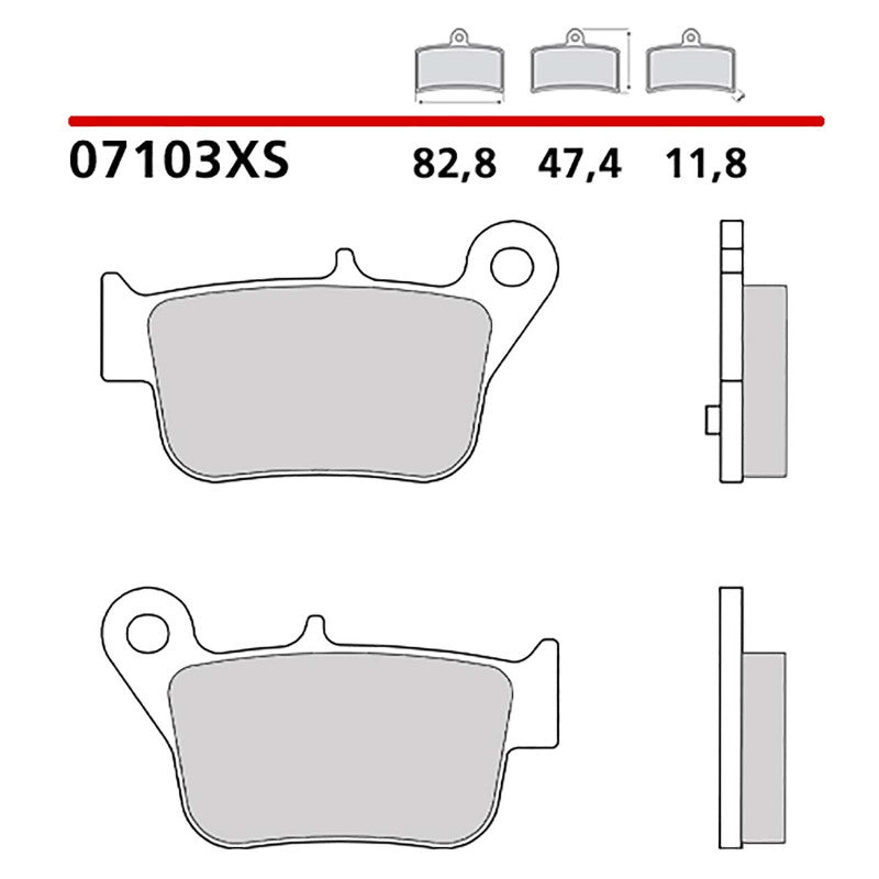 BREMBO KIT PASTIGLIE FRENO POST. MONTA SU SYM MAXPER SYM I 600 14-19-COD.07103XS