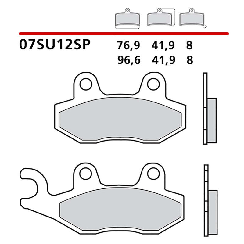 BREMBO KIT PASTIGLIE FRENO POST. MONTA SU TRIUMPH AMERICA EFI/LT 865 08-16-COD.07SU12SP