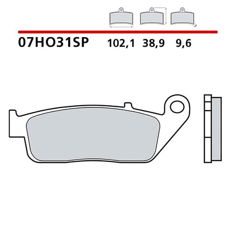BREMBO KIT PASTIGLIE FRENO POST. MONTA SU TRIUMPH THUNDERBIRD SPORT 900 98-04-COD.07HO31SP