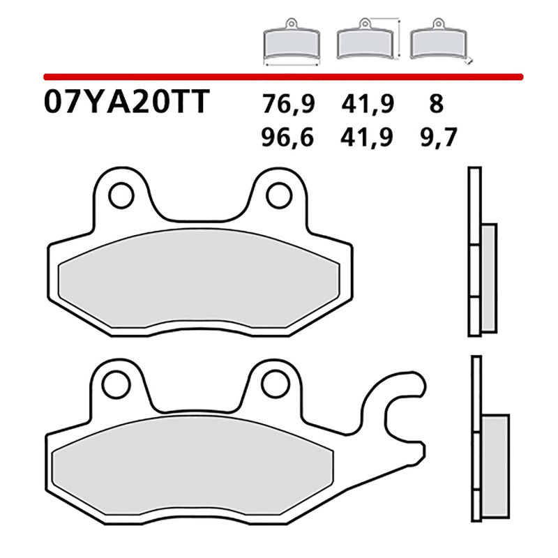BREMBO KIT PASTIGLIE FRENO POST. MONTA SU TRIUMPH TIGER SE ABS 1050 10-13-COD.07YA20TT