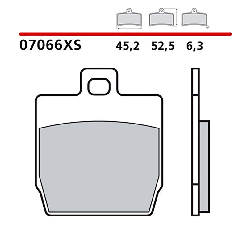 BREMBO KIT PASTIGLIE FRENO POST. MONTA SU YAMAHA AEROX (NS50F) 50 14-20-COD.07066XS