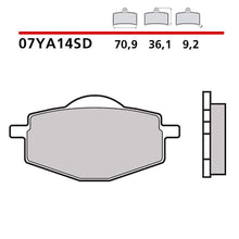 BREMBO KIT PASTIGLIE FRENO POST. MONTA SU YAMAHA DT R 125 99-03-COD.07YA14SD