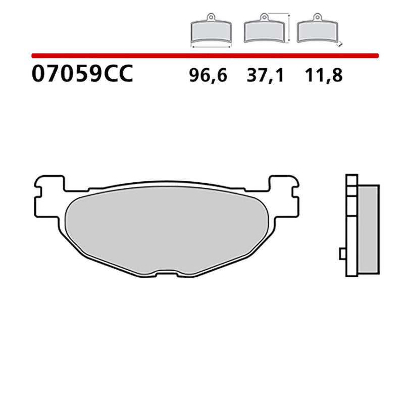 BREMBO KIT PASTIGLIE FRENO POST. MONTA SU YAMAHA MAJESTY 400 05-12