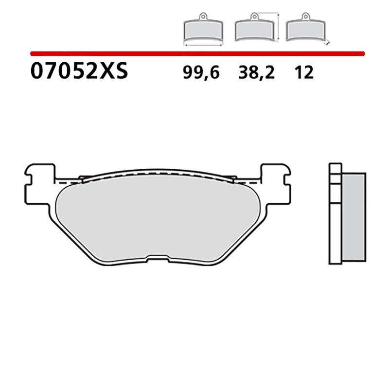 BREMBO KIT PASTIGLIE FRENO POST. MONTA SU YAMAHA T-MAX 530 DX/SX ABS 17-19-COD.07052XS