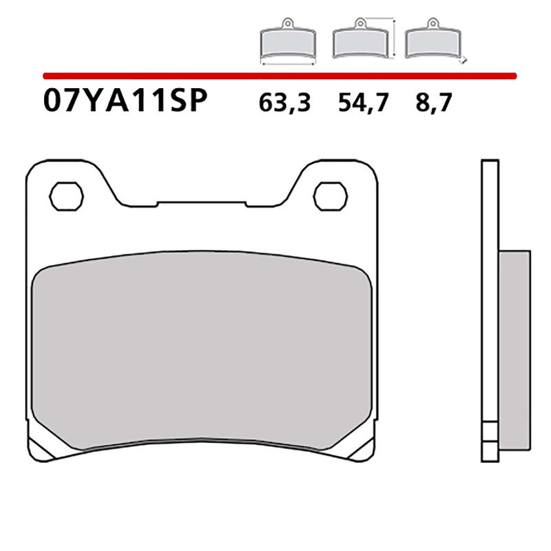 BREMBO KIT PASTIGLIE FRENO POST. MONTA SU YAMAHA TDM 850 96-01-COD.07YA11SP