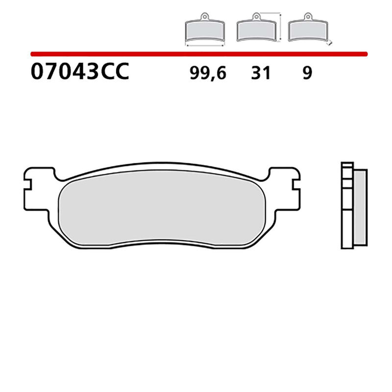 BREMBO KIT PASTIGLIE FRENO POST. MONTA SU YAMAHA X-MAX ABS 250 14-15