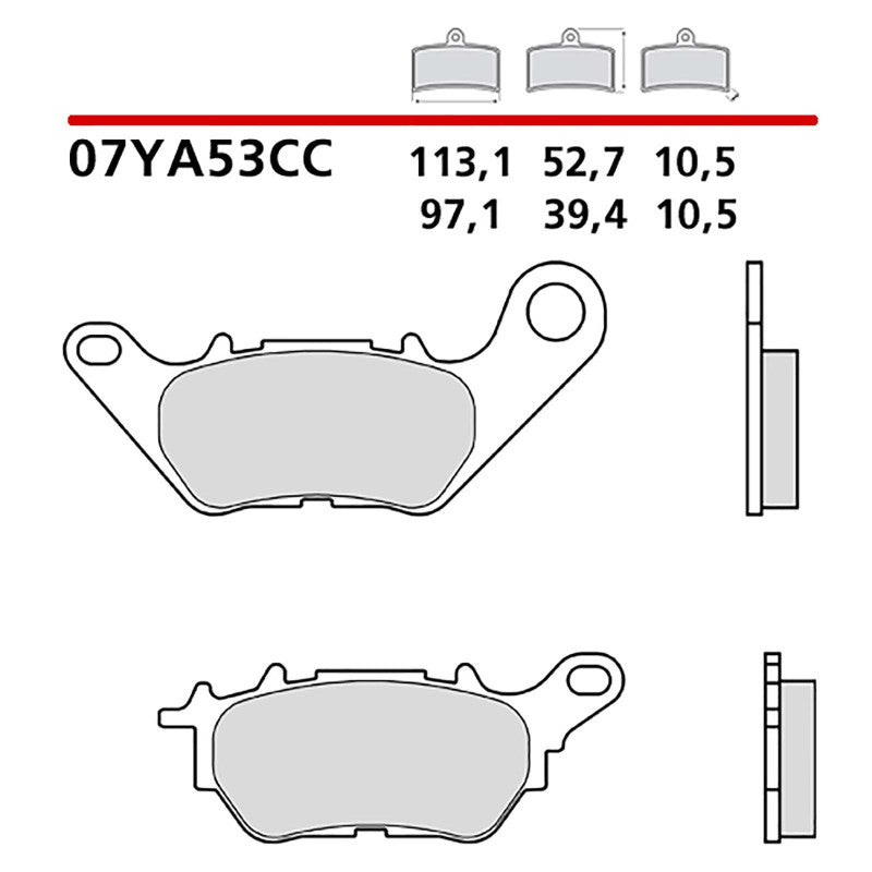 BREMBO KIT PASTIGLIE FRENO POST. MONTA SU YAMAHA X-MAX TECH MAX 125 20-20-COD.07YA53CC