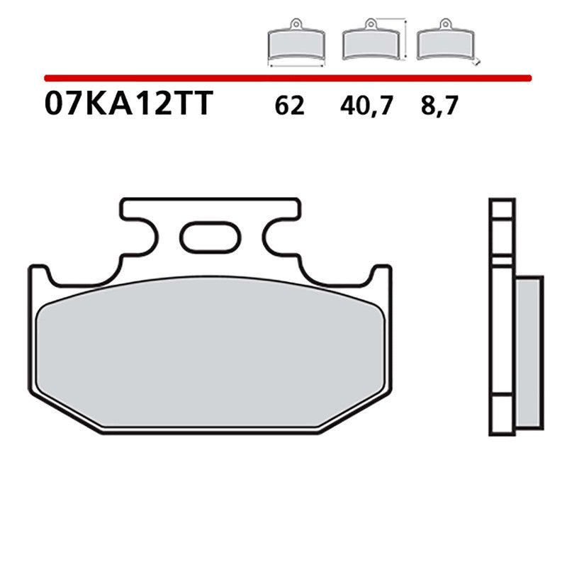 BREMBO KIT PASTIGLIE FRENO POST. MONTA SU YAMAHA XSR ABS 125 21-22-COD.07KA12TT