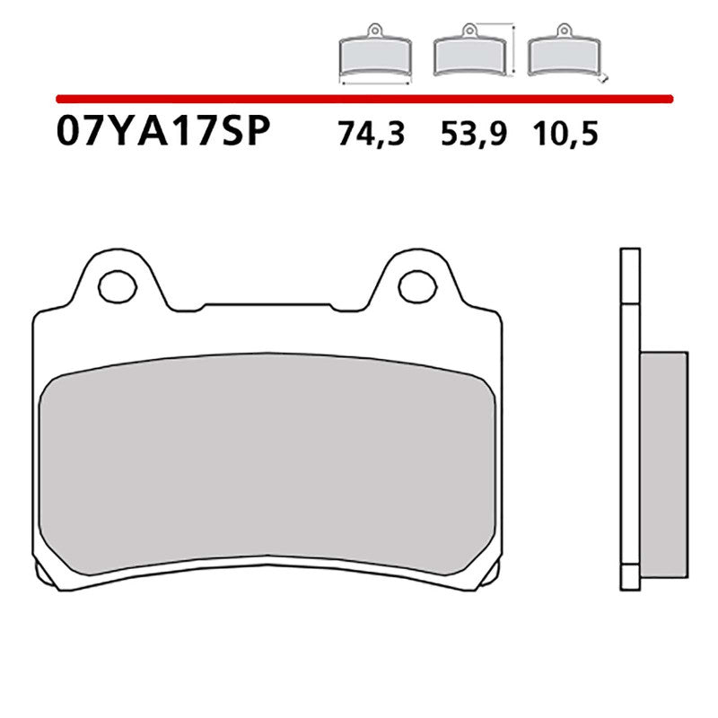 BREMBO KIT PASTIGLIE FRENO POST. MONTA SU YAMAHA XV A WILDSTAR 1600 99-04-COD.07YA17SP