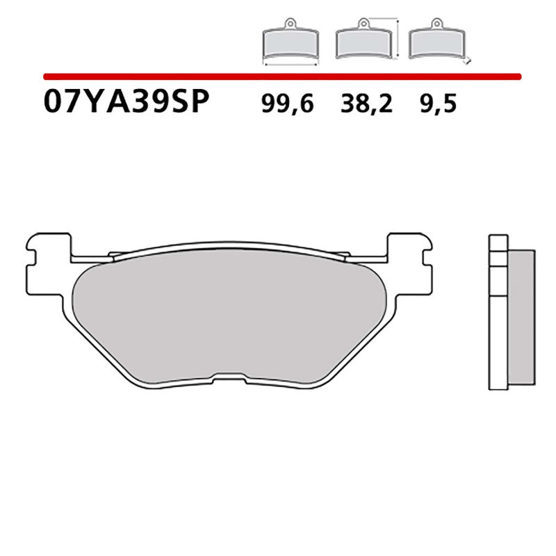 BREMBO KIT PASTIGLIE FRENO POST. MONTA SU YAMAHA XVS A MIDNIGHT STAR 950 09-13-COD.07YA39SP