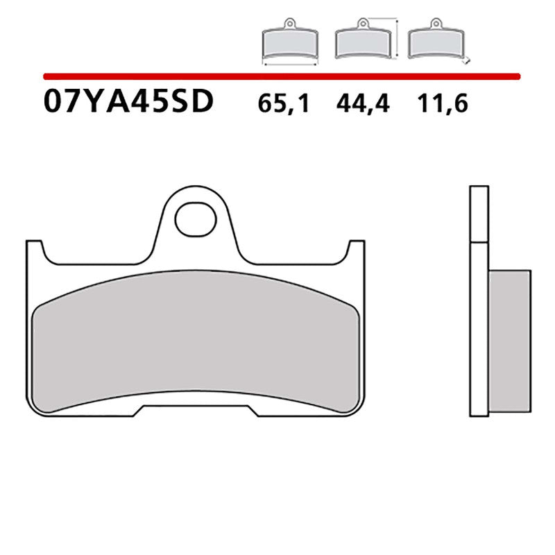 BREMBO KIT PASTIGLIE FRENO POST. MONTA SU YAMAHA YFM FWA GRIZZLY 660 02-08-COD.07YA45SD