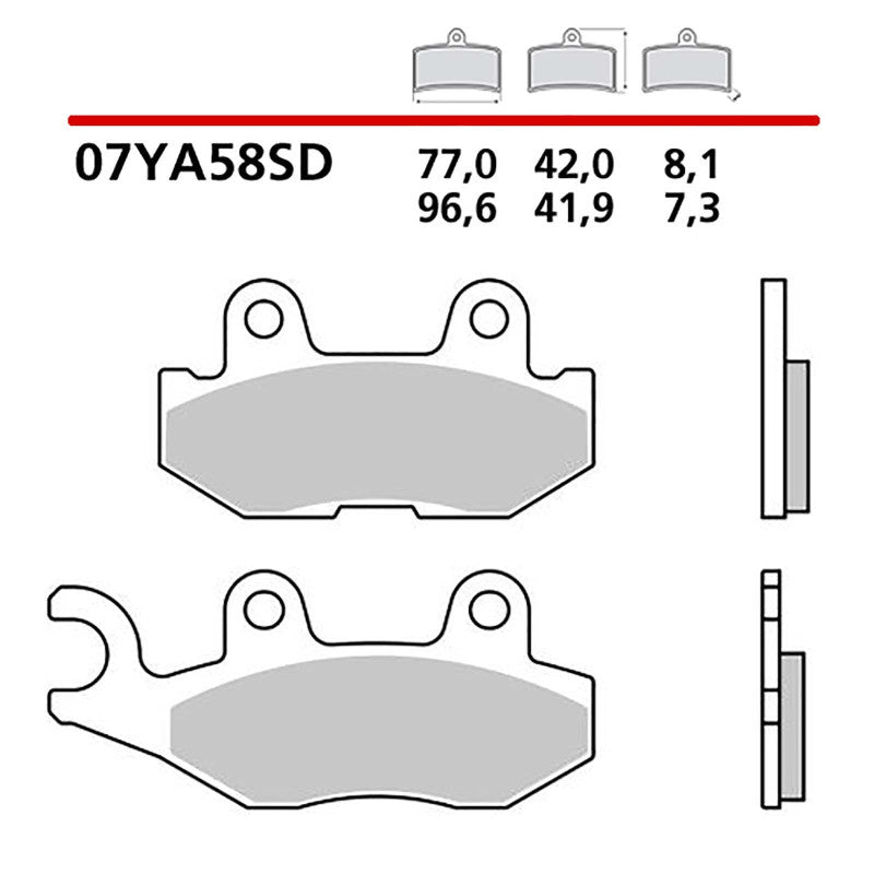 BREMBO KIT PASTIGLIE FRENO POST. MONTA SU YAMAHA YXM VIKING EPS SPECIAL EDITION 700 16-16-COD.07YA58SD